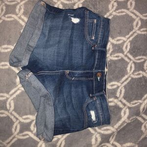 abercrombie kids 15/16 dark wash jean shorts
